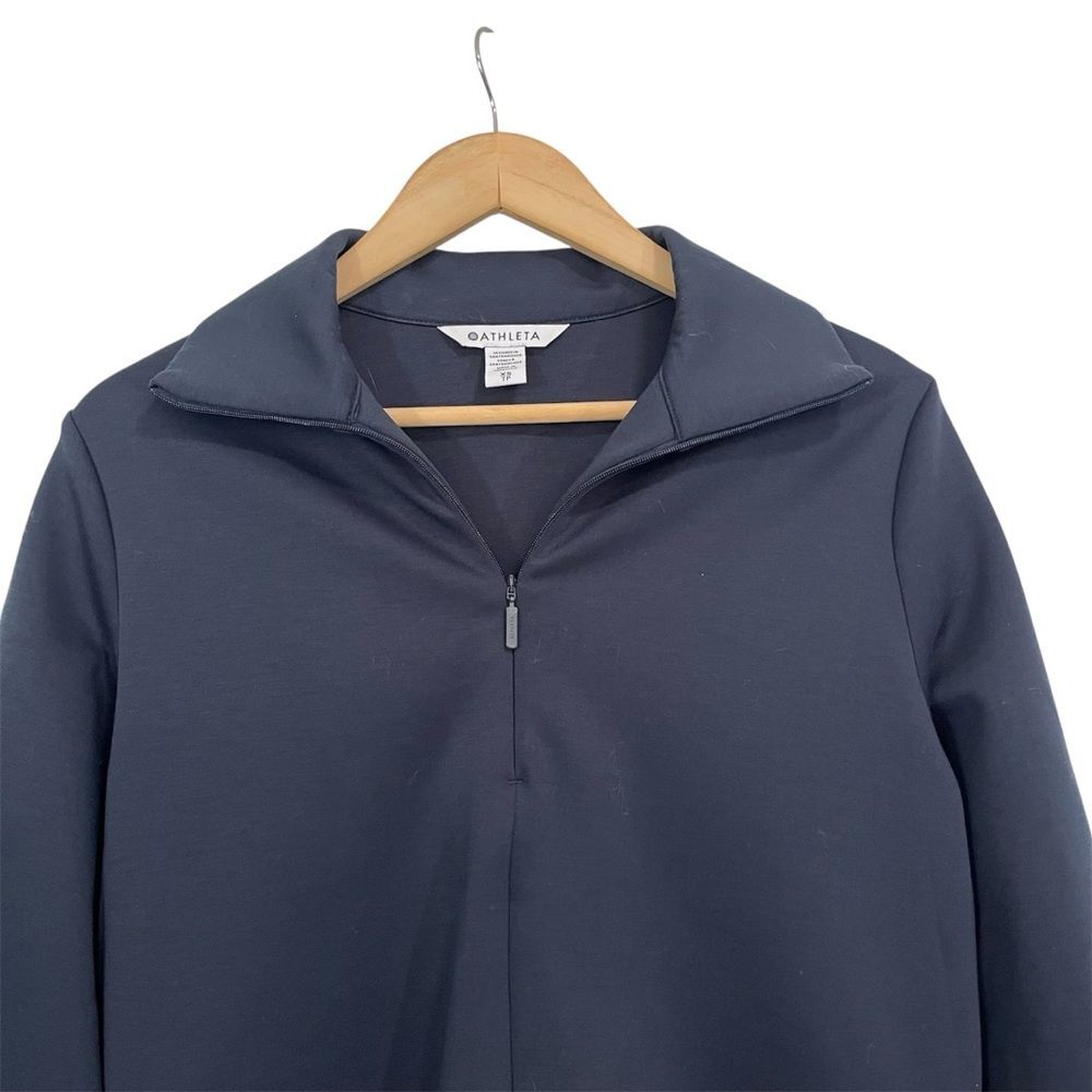 Athleta Allure 1/4 Zip Pullover Sweatshirt Blue XS - Picture 3 of 9